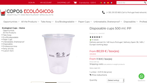 Copos Plástico - Disposable Cups 500 ml. PP