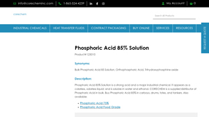 CoreChem Inc - Phosphoric Acid 85% Solution
