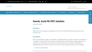 CoreChem Inc - Formic Acid 90-95% Solution