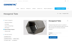 Core Metal - Hexagonal Tubes