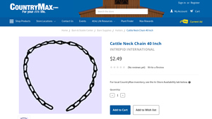 CountryMax - Cattle Neck Chain 40 Inch