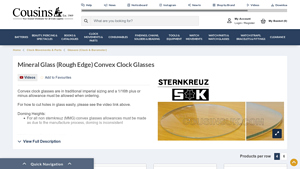 Cousins UK - Mineral Glass Convex Clock Glasses