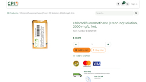 CPI International - Chlorodifluoromethane (Freon 22) Solution