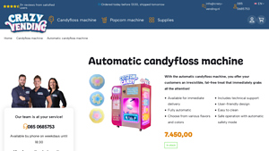 Crazy Vending - Automatic Candyfloss Machine