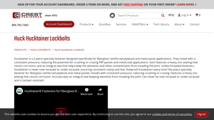 Crest Fasteners - Huck Hucktainer Lockbolts