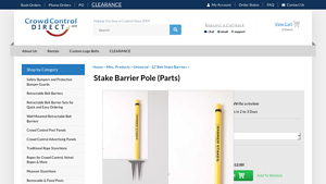 Banner Stakes - Stake Barrier Pole