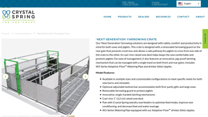 Crystal Spring - Next Generation Farrowing Crate