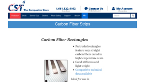 CST Sales - Carbon Fiber Strips & Rectangles