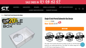 CT Sounds - Single 15 Inch Ported Subwoofer Box Design
