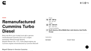 Cummins - Remanufactured Turbo Diesel Engines