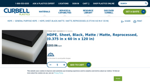Curbell Plastics - W01-06520 Polycarbonate Sheet