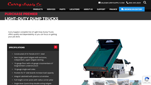 Curry Supply - Light Duty Dump Trucks