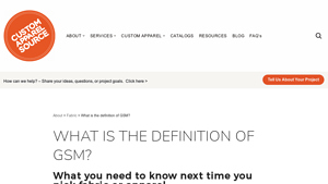 Custom Apparel Source - Fabric Weight Guide