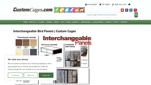 Custom Cages - Interchangeable Bird Panels