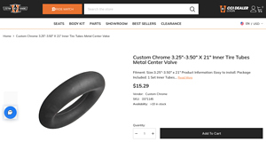 Custom Chrome - Inner Tire Tubes 3.25-3.50 x 21