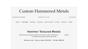 Custom Hammered Metals - Hammered Metal Products