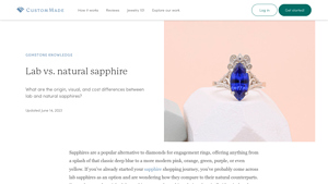 CustomMade - Lab-Created Sapphires