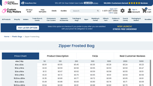 Custom Poly Mailers - Frosted Zipper Bags