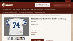 Dallas Cowboys - Bob Lilly 1971 Throwback Jersey