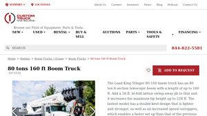 Load King - 80 Tons 160 ft Boom Truck