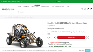 Kandi - Go Kart GK200A 200cc Full Size 2 Seater