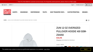 ZUNI - 12 OZ Oversized Pullover Hoodie