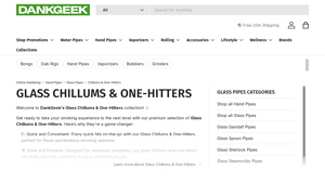 DankGeek - Glass Chillums & One-Hitters