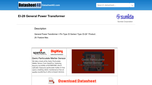 Sumida Corporation - EI-28 General Power Transformer