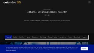 Datavideo - NVS-40 4 Channel Streaming Encoder/Recorder