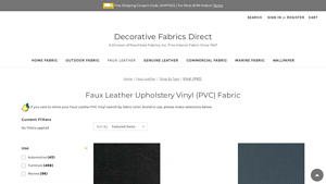 Morbern - Faux Leather PVC Vinyl Upholstery Fabric