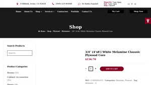 Decorative Woods - 3/4 White Melamine Classic Plywood Core