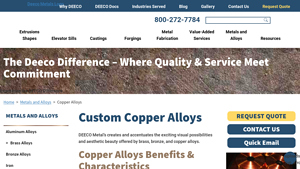 DEECO Metals - Copper Alloys & Custom Extrusions