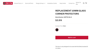 Delta - Replacement 10mm Glass Corner Protectors
