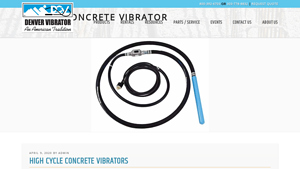 Denver Concrete Vibrator - High Cycle Concrete Vibrators