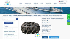 Deyuan Marine - 3.3X6.5m Yokohama Pneumatic Rubber Fenders