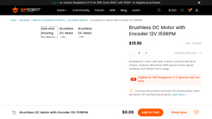 DFRobot - Brushless DC Motor with Encoder