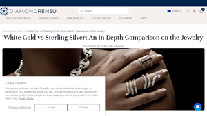 Diamond Rensu - White Gold vs Sterling Silver Comparison