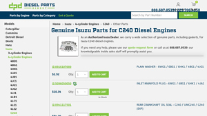 Isuzu - Genuine Parts for C240 Diesel Engines