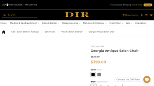 DIR Salon Furniture - Georgia Antique Salon Chair