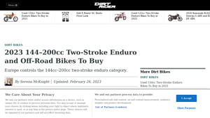 Dirtrider - 2023 144–200cc Two-Stroke Enduro Bikes