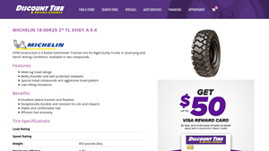 Michelin - XHD1 A E-4 18.00R25 Tire