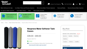 Discount Water Softeners - Neoprene Tank Covers