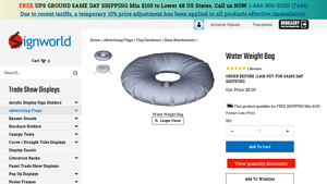 Display Wholesale - Water Weight Bag