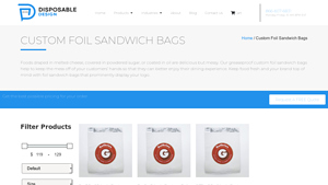 Disposable Design Store - Custom Foil Sandwich Bags