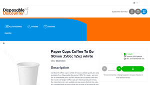 Disposable Discounter - Paper Cups 12oz