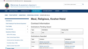 DLA - Religious Ready-to-Eat Meals