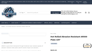 DM Steel - Hot Rolled AR500 Plate 3/8