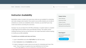 NeedleNine - Instructor Availability Management