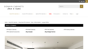 Domain Cabinets - Lacquer White Cabinets