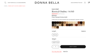 Donna Bella Hair - Hybrid Weft, Rooted Ombre #4/60
